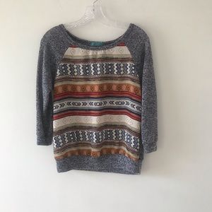 Julie’s closet burnout Aztec shirt